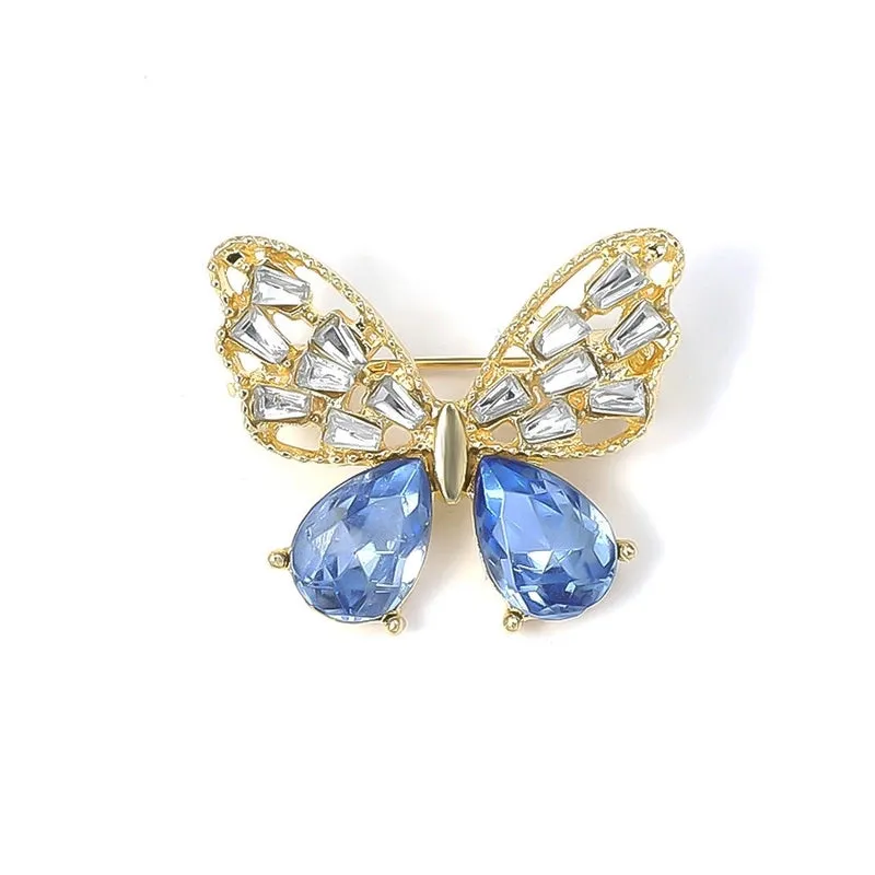 Casual Sweet IG Style Pin Butterfly Alloy Enamel Hollow Out Inlay Artificial Crystal Rhinestones Unisex Brooches