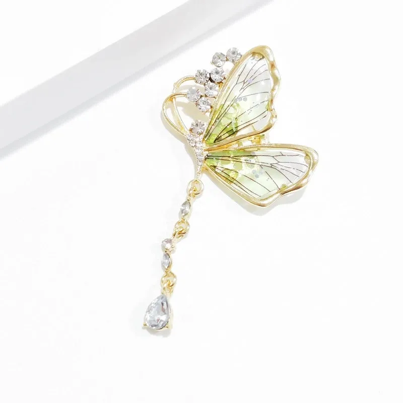 Casual Sweet IG Style Pin Butterfly Alloy Enamel Hollow Out Inlay Artificial Crystal Rhinestones Unisex Brooches