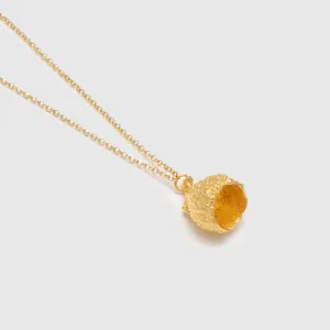 Classic acorn - sparkling necklace - gold plated