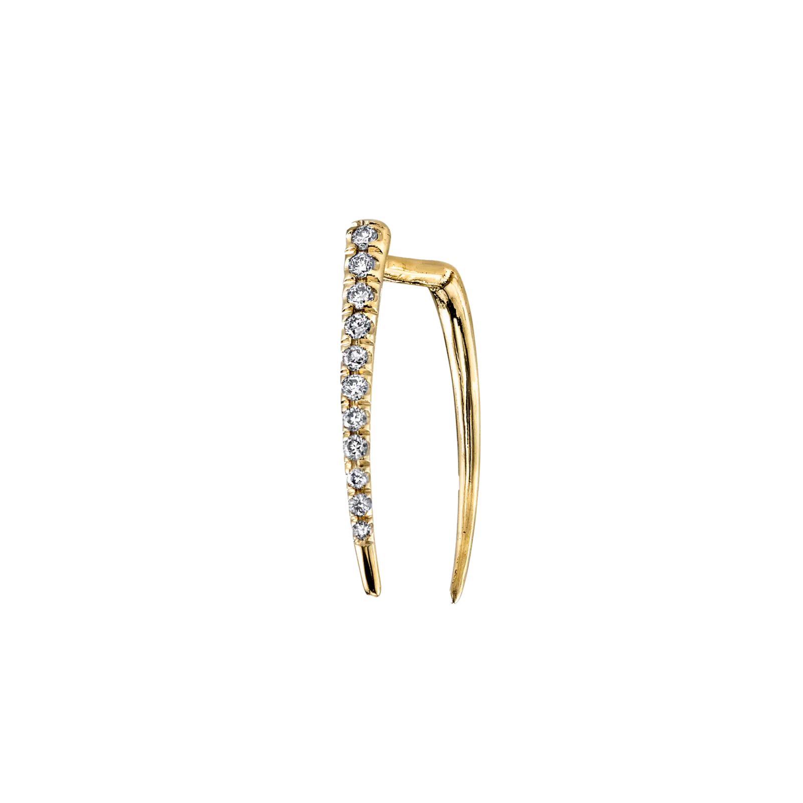 Classic Infinite Tusk Earring with White Pavé Diamonds