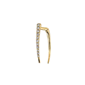 Classic Infinite Tusk Earring with White Pavé Diamonds