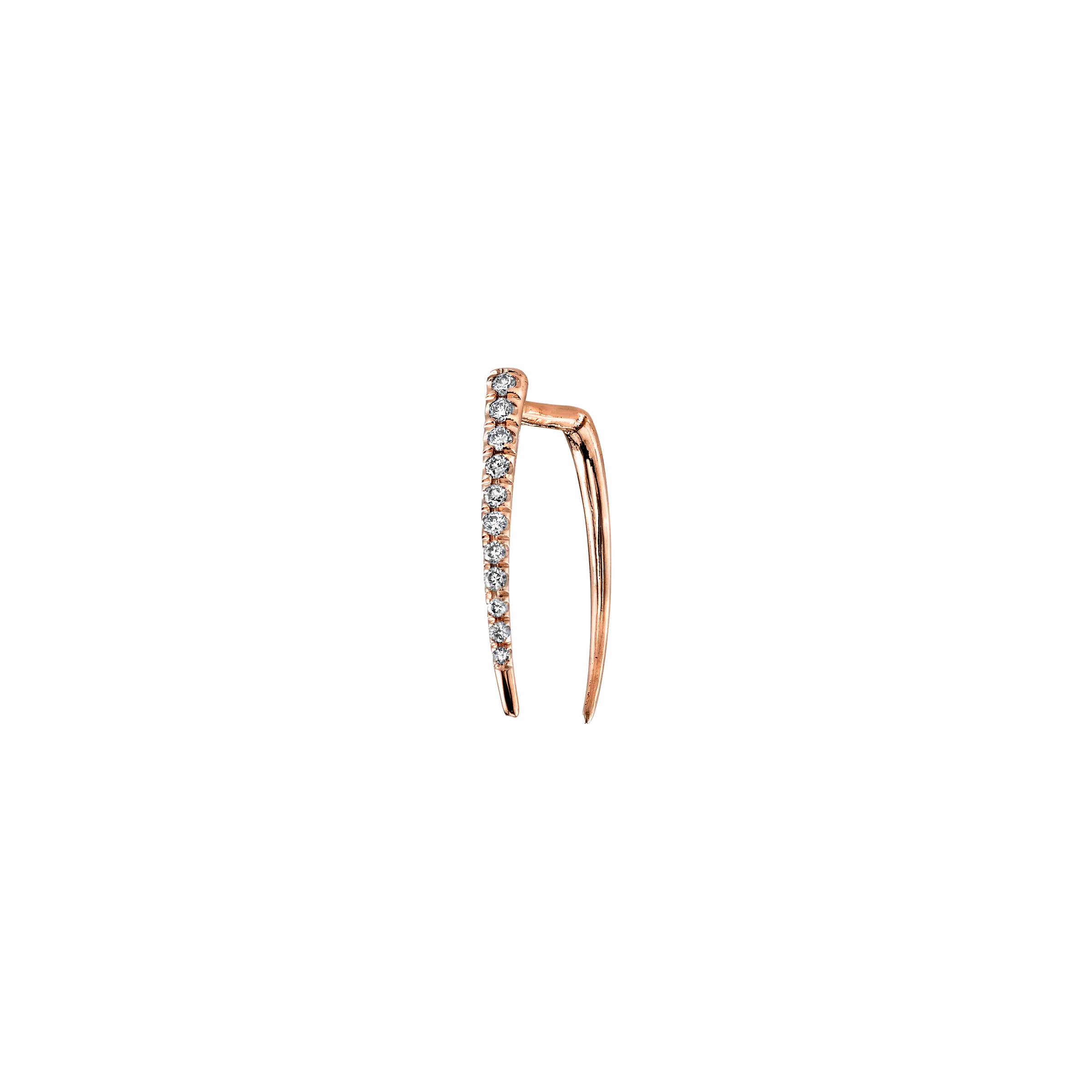 Classic Infinite Tusk Earring with White Pavé Diamonds