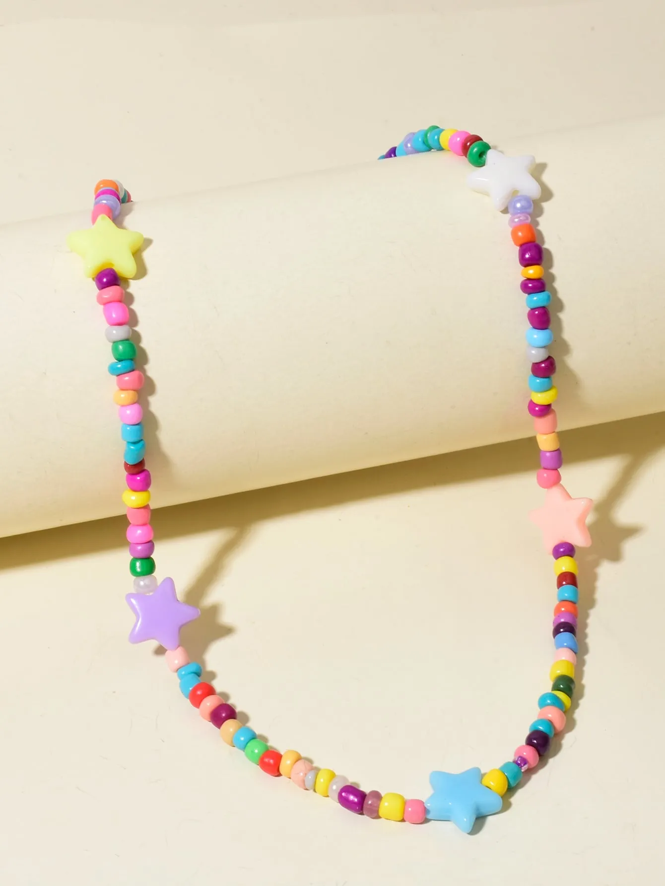 Colorful Star Beaded Necklace for Women Girls Accessories Jewelry Gifts Gift for