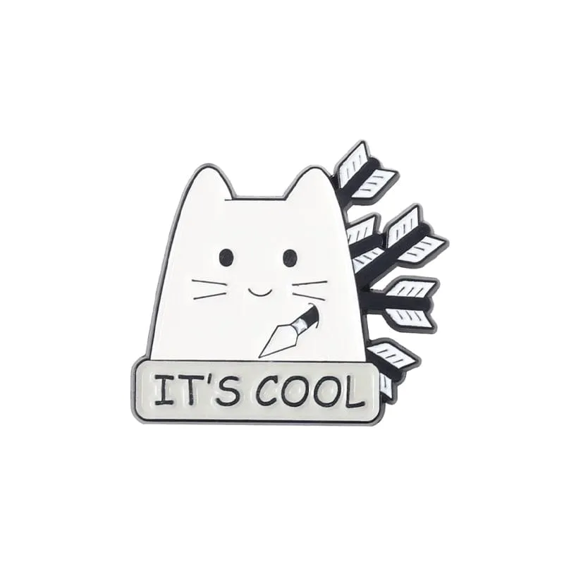 Coolest Cat Enamel Pins Collection