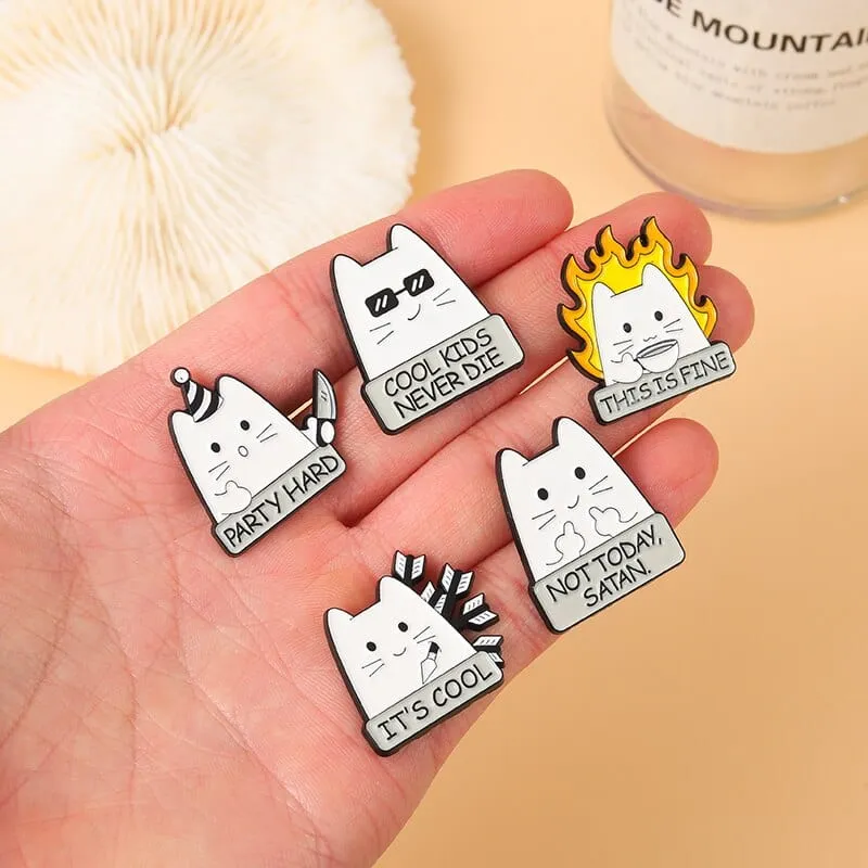 Coolest Cat Enamel Pins Collection