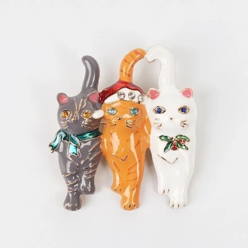 Cute Pin Cat Alloy Enamel Plating Unisex Brooches