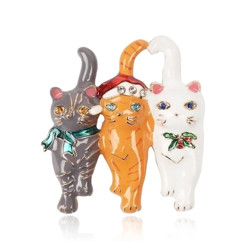 Cute Pin Cat Alloy Enamel Plating Unisex Brooches