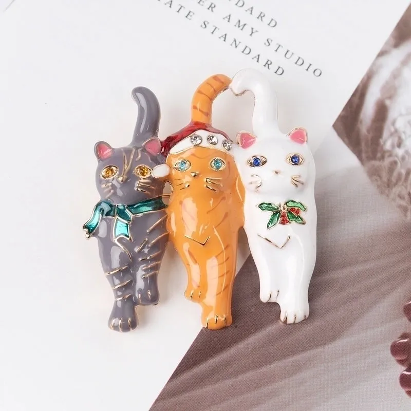 Cute Pin Cat Alloy Enamel Plating Unisex Brooches