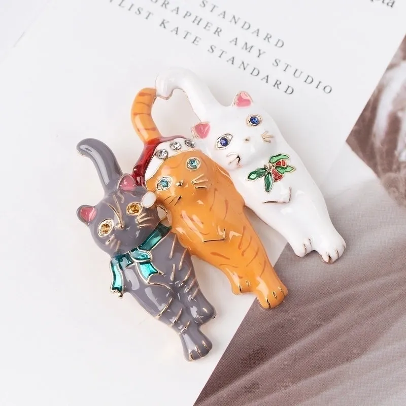 Cute Pin Cat Alloy Enamel Plating Unisex Brooches