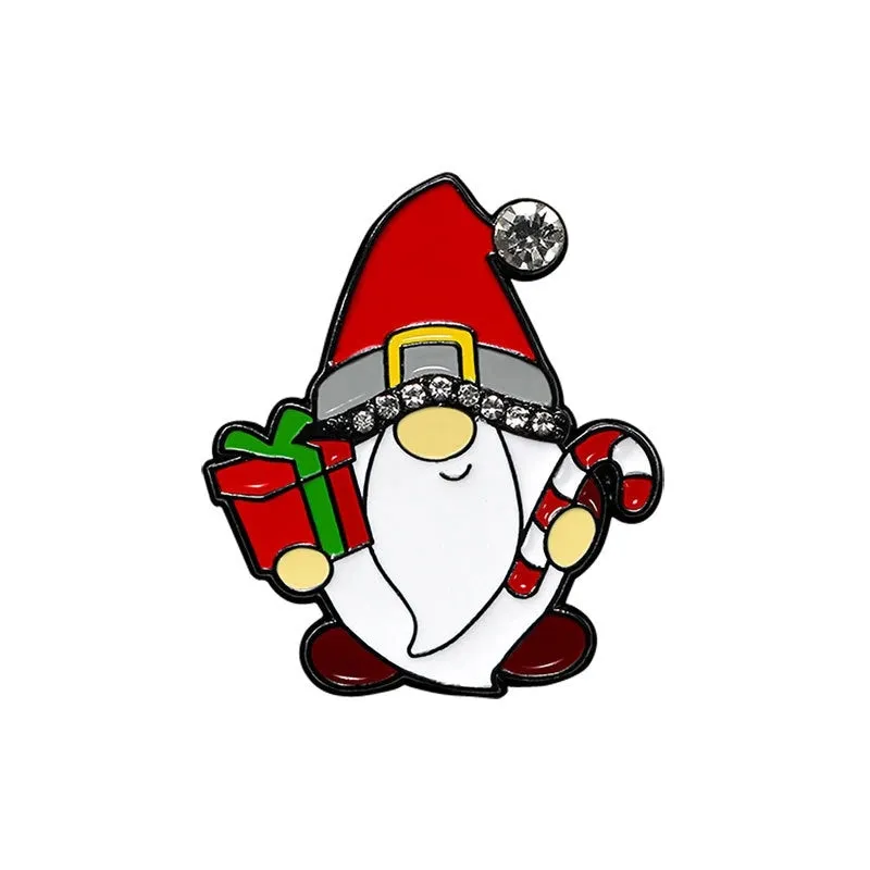 Cute Pin Christmas Tree Santa Claus Zinc Alloy Enamel Unisex Brooches