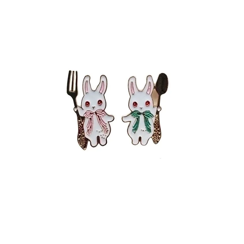 Cute Pin Rabbit Alloy Enamel Unisex Brooches