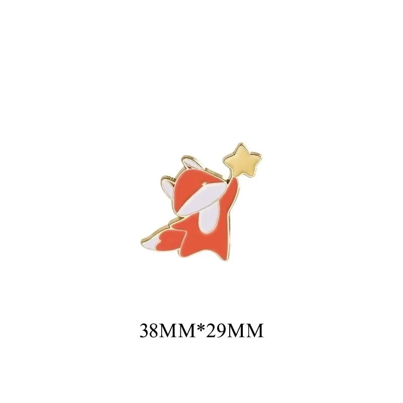 Cute Pin Rabbit Fox Cat Alloy Enamel Couple Brooches