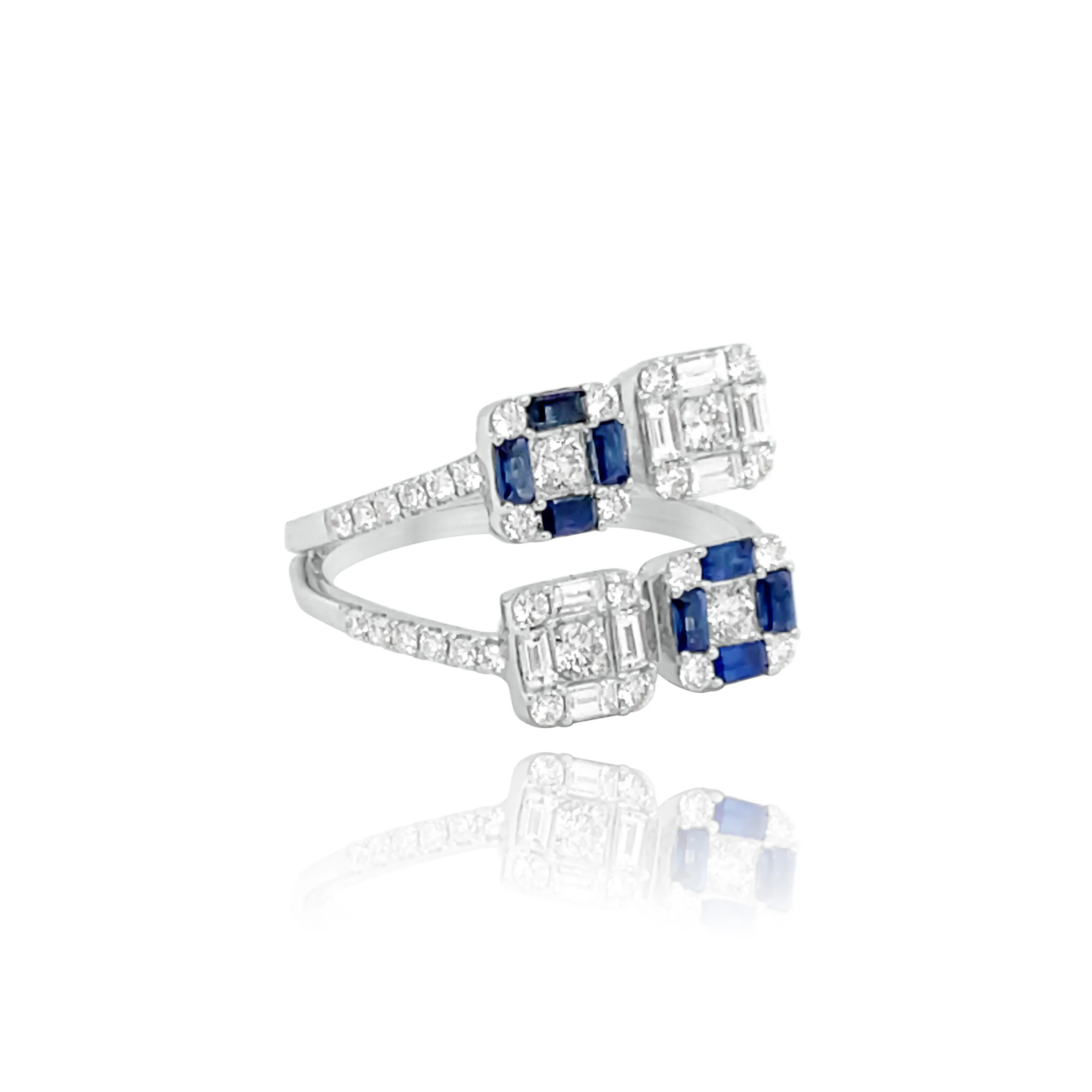 DIAMONDS & SAPPHIRES "SHAKMAT" RING.