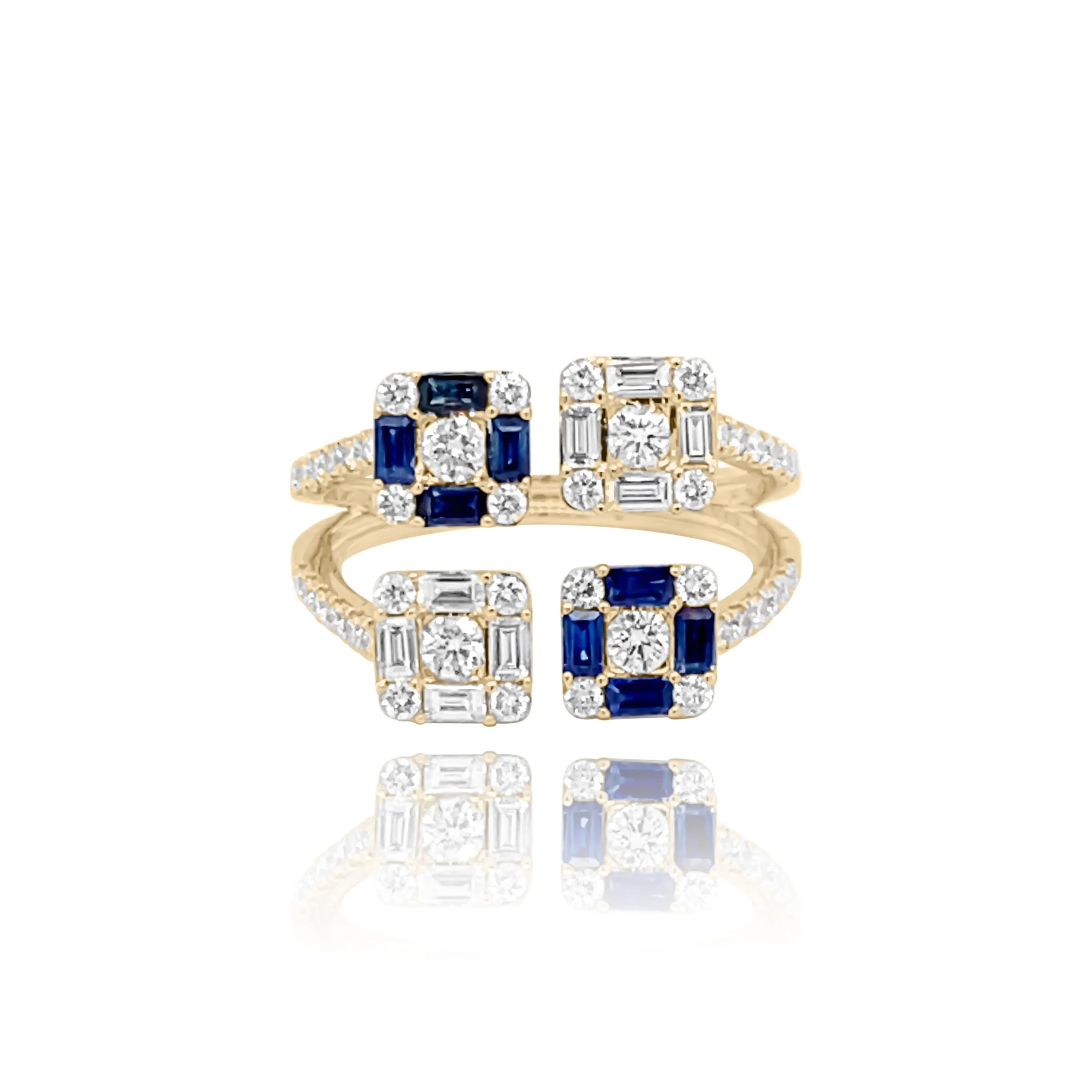 DIAMONDS & SAPPHIRES "SHAKMAT" RING.