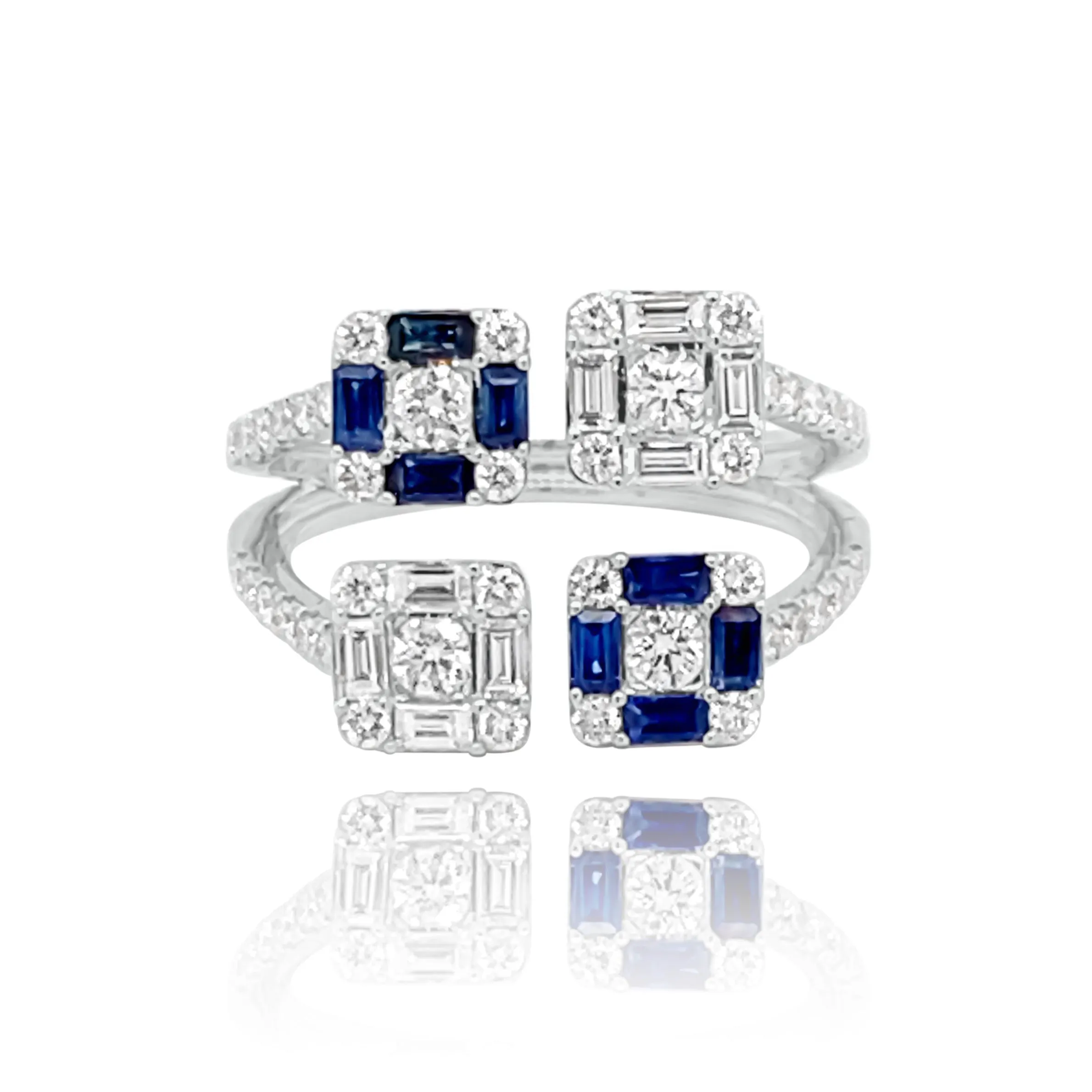 DIAMONDS & SAPPHIRES "SHAKMAT" RING.