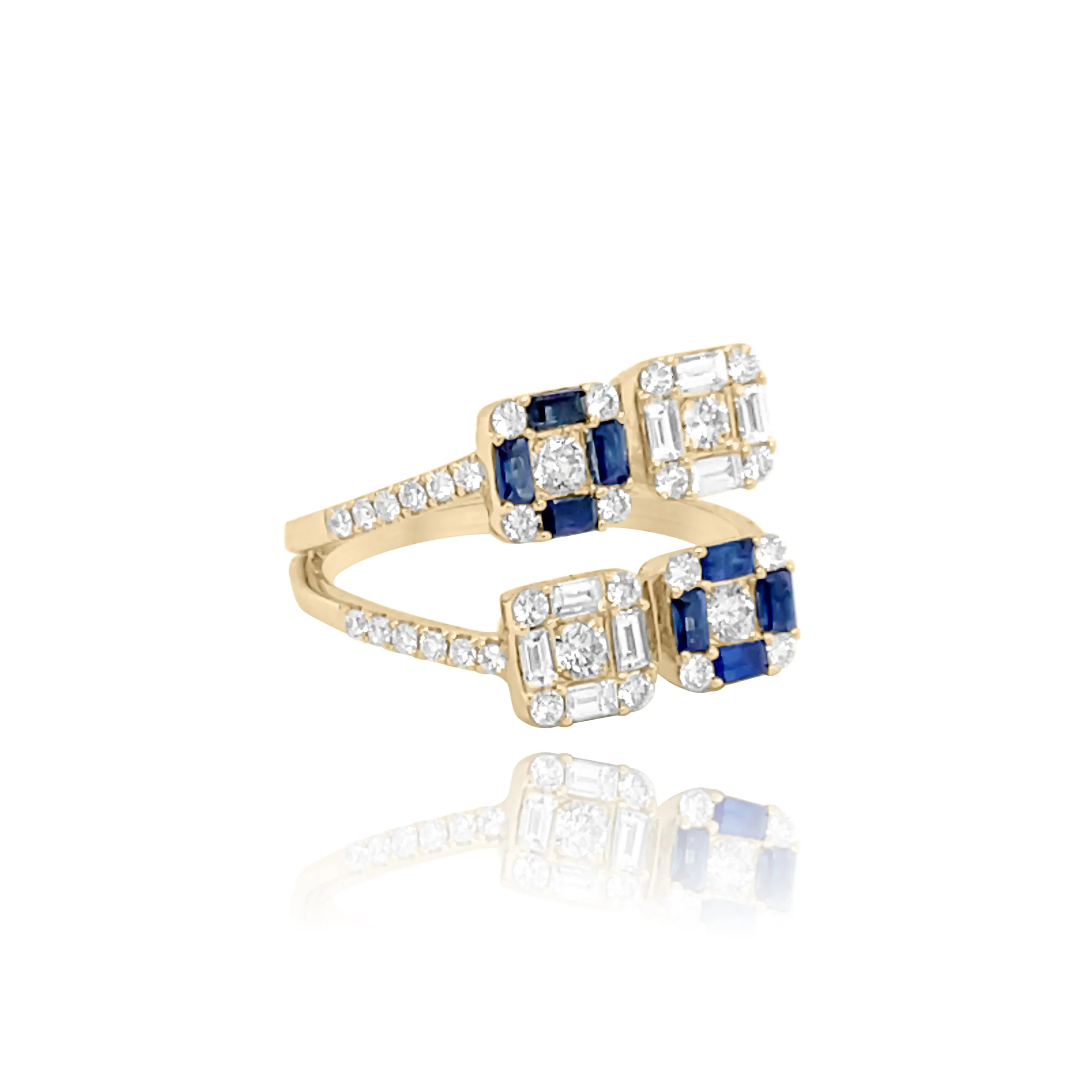 DIAMONDS & SAPPHIRES "SHAKMAT" RING.