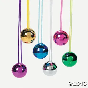 Disco Ball Necklaces, 2" | 12 ct