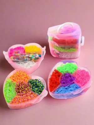 DIY Rubber Loom Bands Heart Box Set