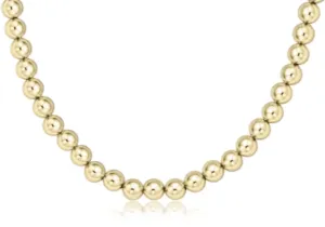 E Newton 15" Choker Classic Gold 7mm Bead