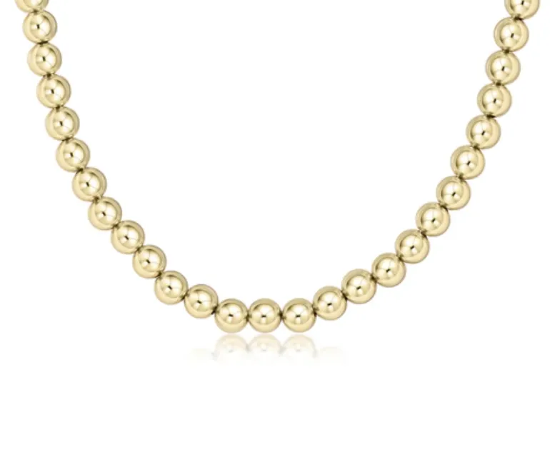 E Newton 15" Choker Classic Gold 8mm Bead