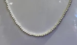 E Newton 17" Choker Classic Sterling 2mm Bead