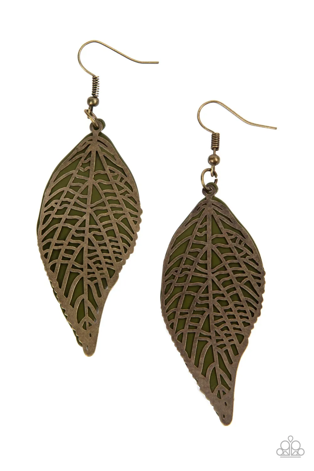 Earrings Leafy Luxury - Green E215