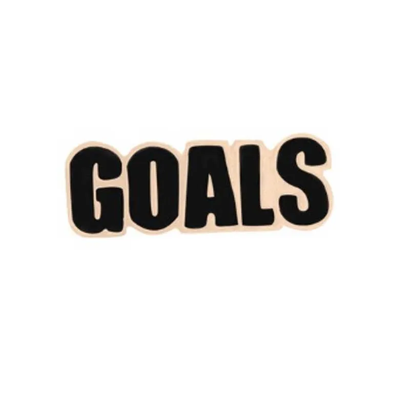 Enamel Goals Statement Pin