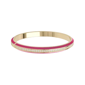 Eternity pink enamel bangle