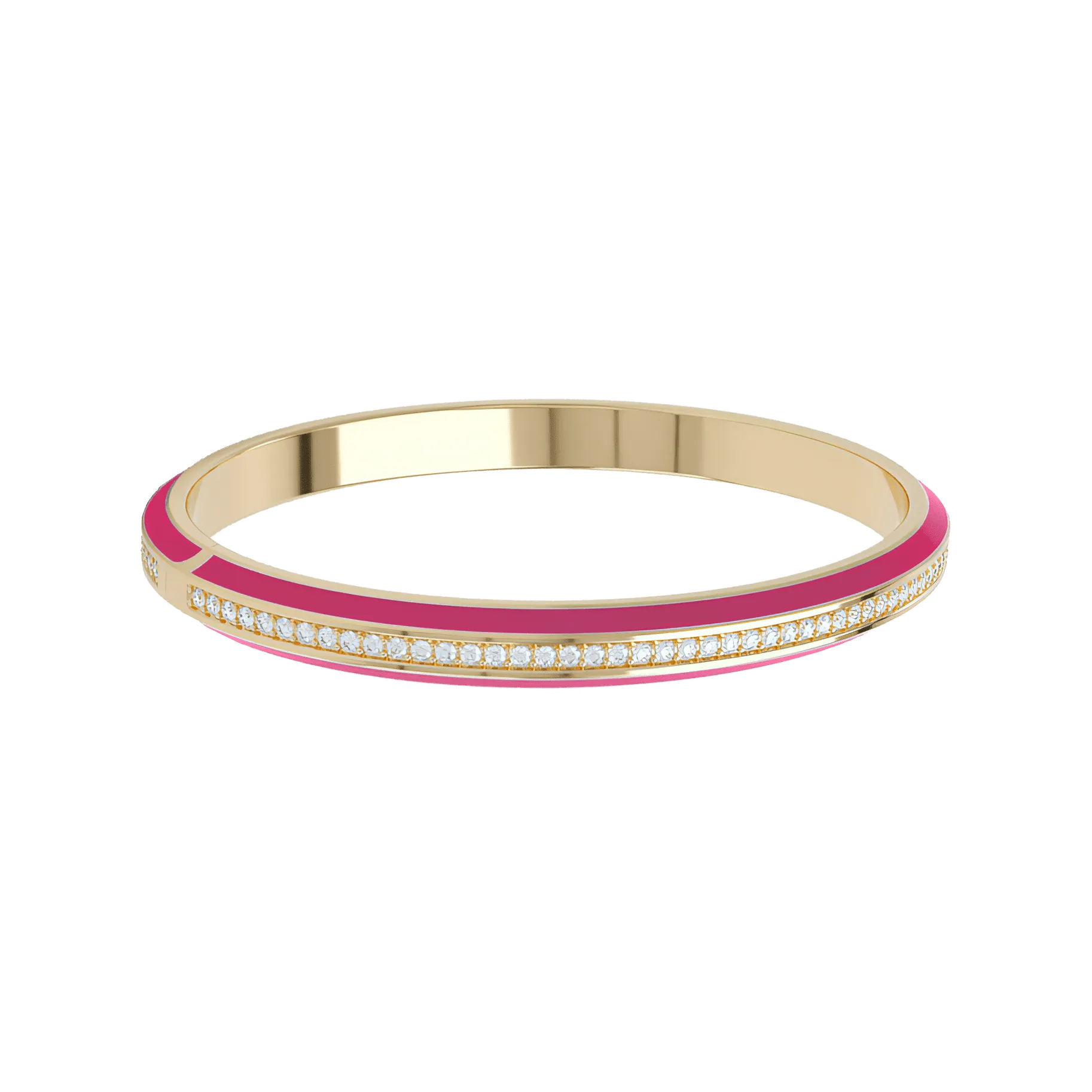 Eternity pink enamel bangle