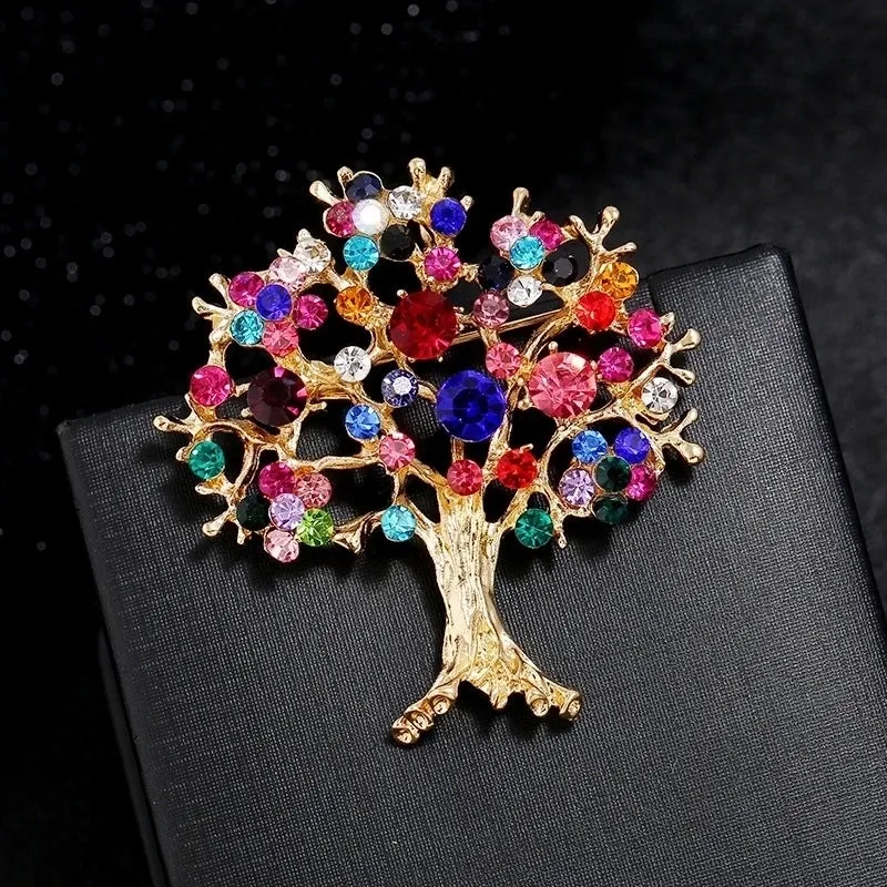 Fashion Christmas Tree Heart Shape Snowflake Alloy Enamel Artificial Pearls Rhinestones Unisex Brooches