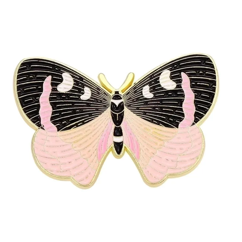 Fashion Pin Butterfly Alloy Enamel Stoving Varnish Women'S Brooches