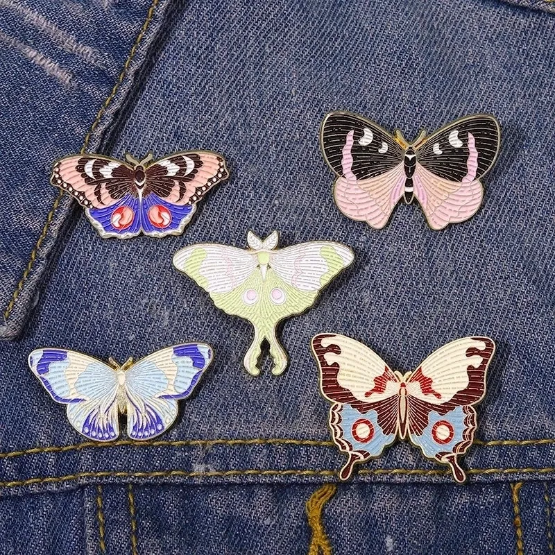 Fashion Pin Butterfly Alloy Enamel Stoving Varnish Women'S Brooches