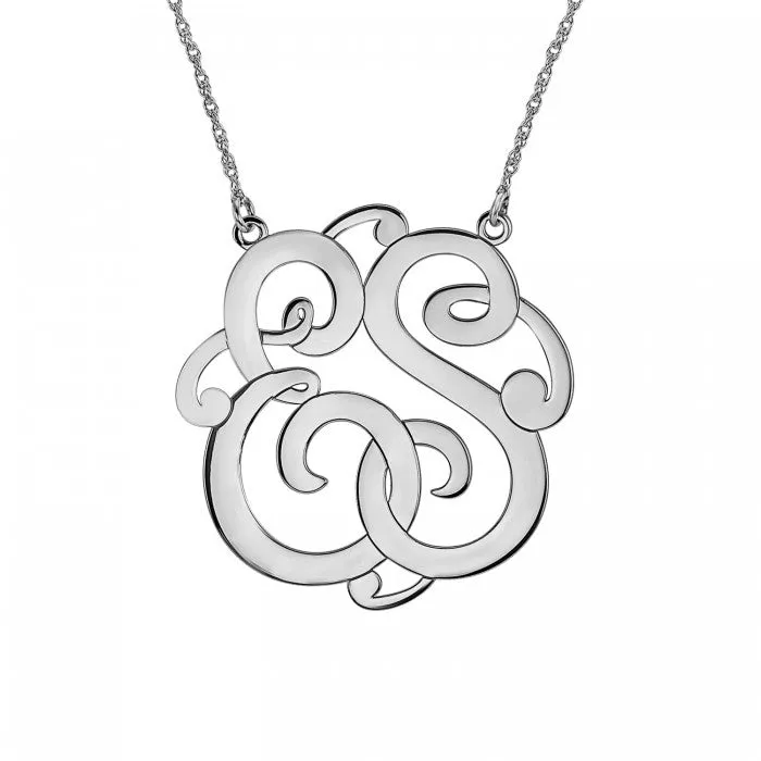 Fink's 40mm Classic Two Initial Monogram Necklace