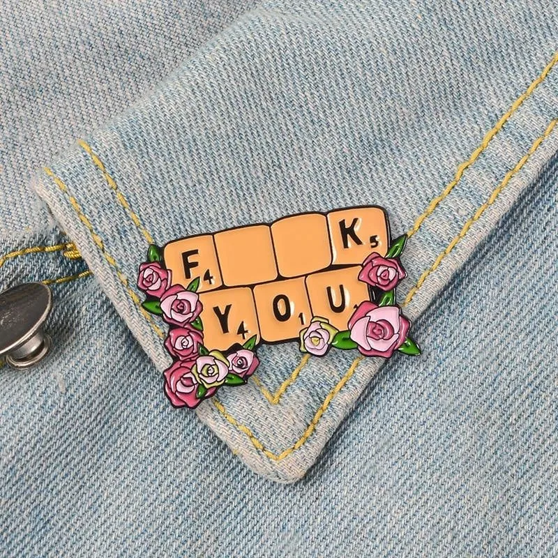 F**k You Scrabble Enamel Pin