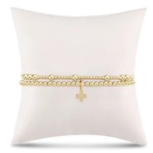 Full of Hope Gold Stack - Signature Cross Gold Charm