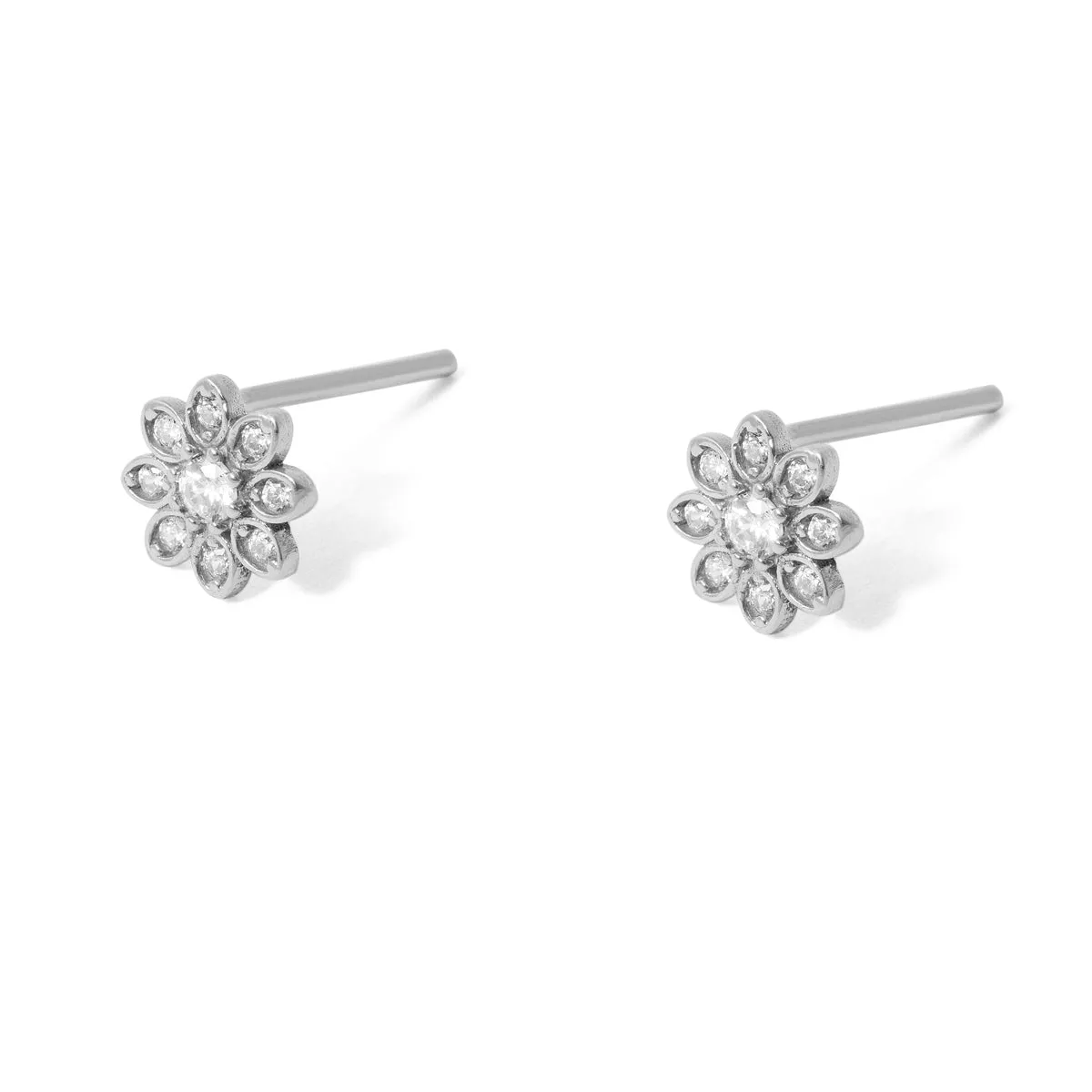 Gloria Diamond Flower Earring