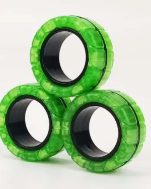 Glow in Dark Magnetic Fidget Finger Rings 3pce