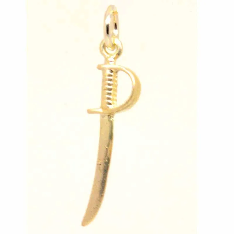 Gold Cutlass Sword Charm