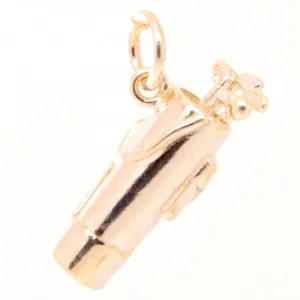 Gold Golf Bag Charm