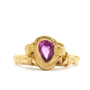 Gold Pink Sapphire Salen Ring