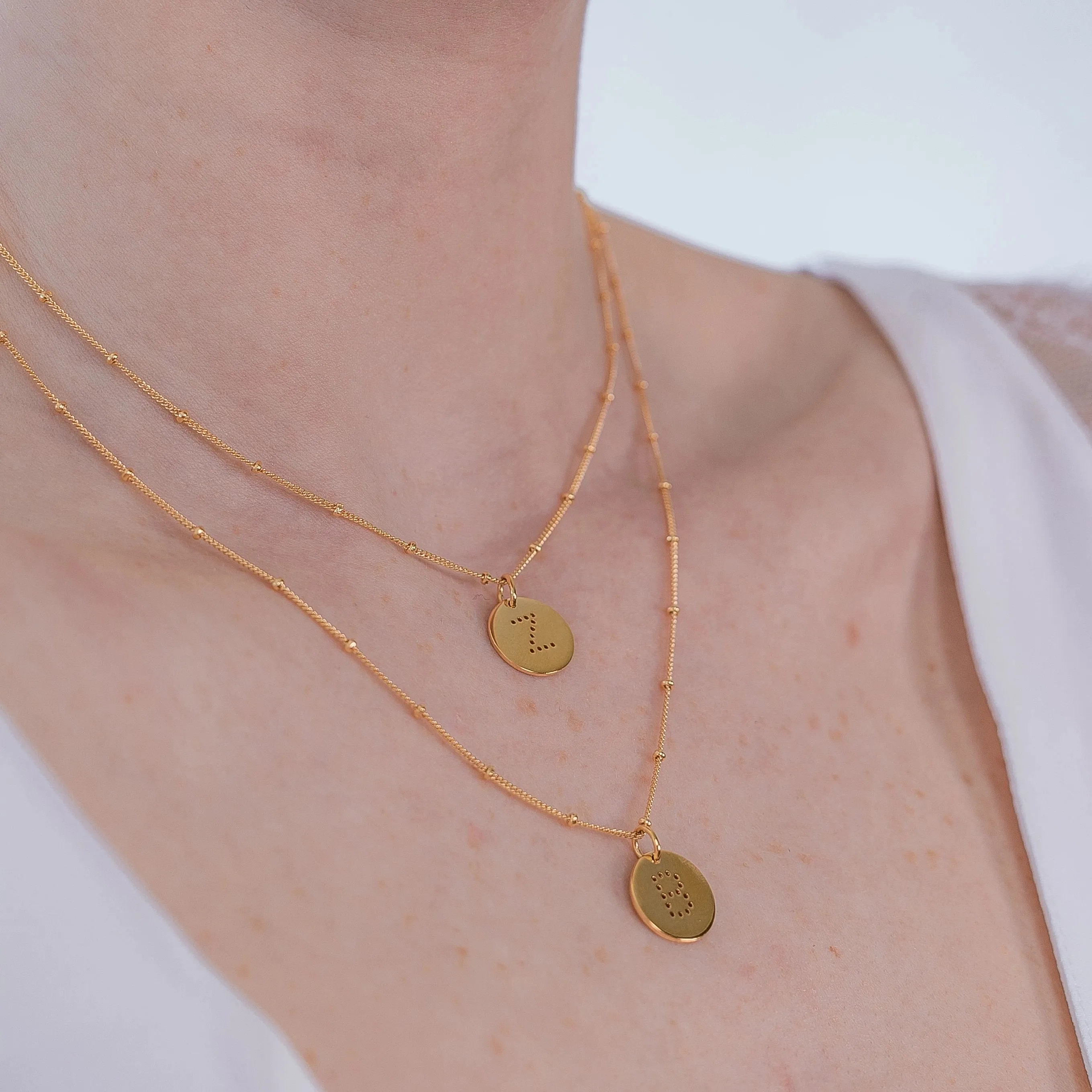 Gold Vermeil Alphabet B Necklace