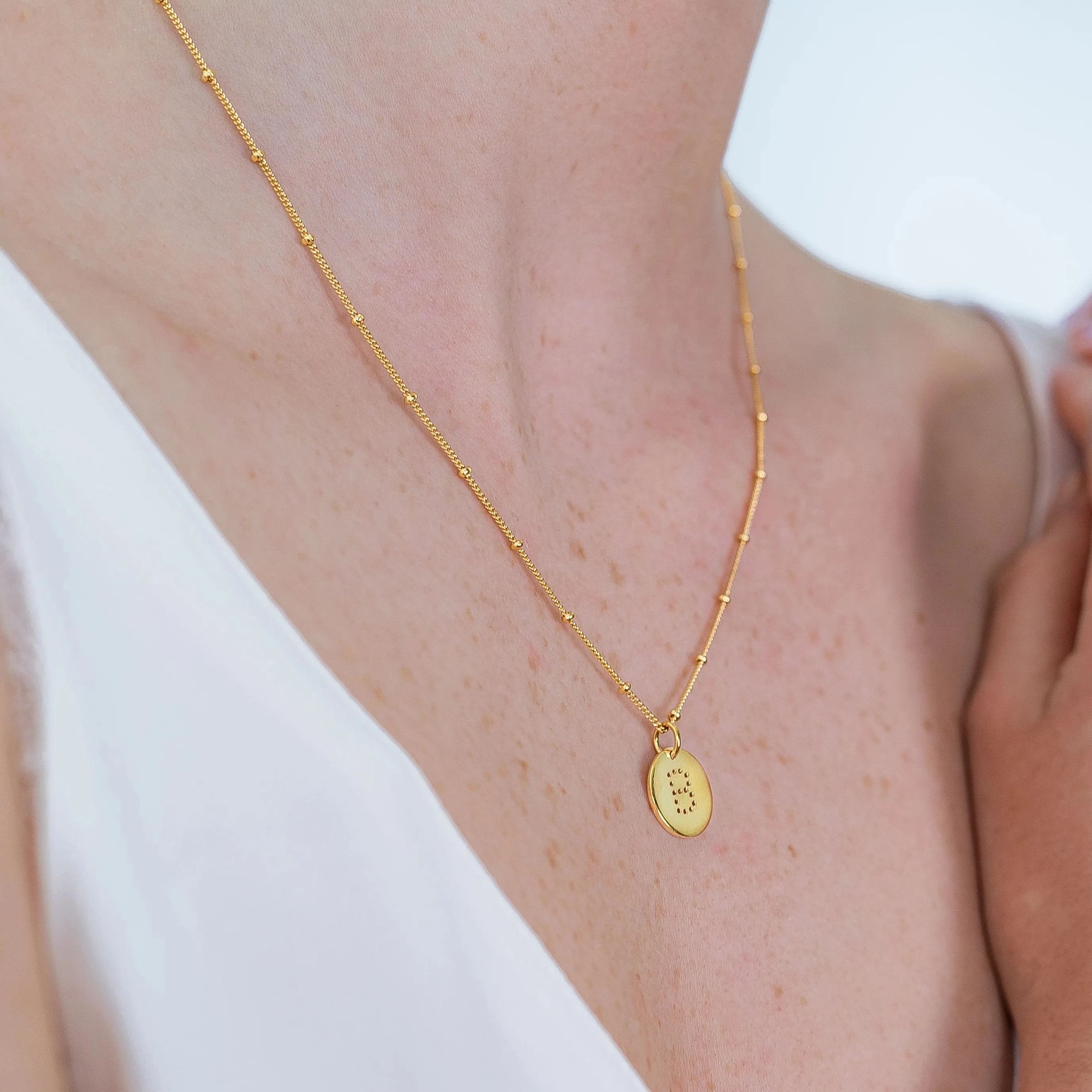 Gold Vermeil Alphabet B Necklace