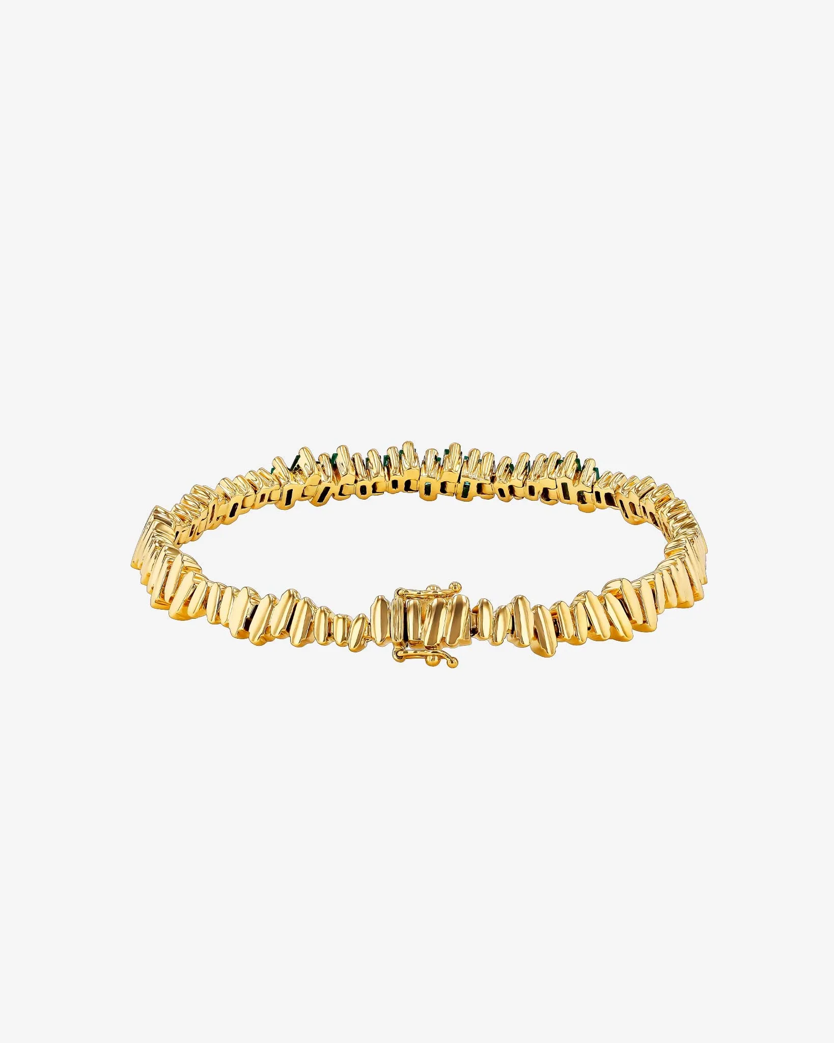 Golden Emerald ID Bracelet