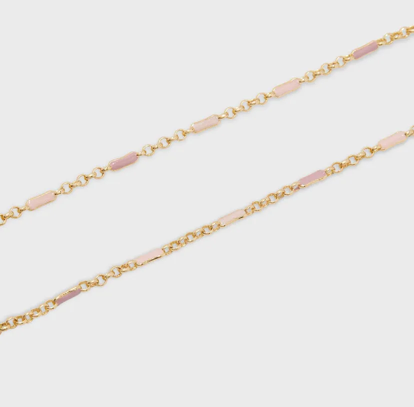 Gorjana Amalfi Necklace (gold & blush mix)