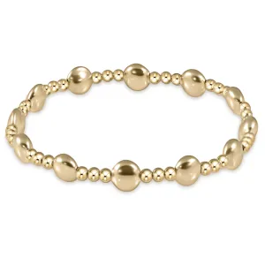 honesty gold sincerity pattern 6mm bead bracelet - gold