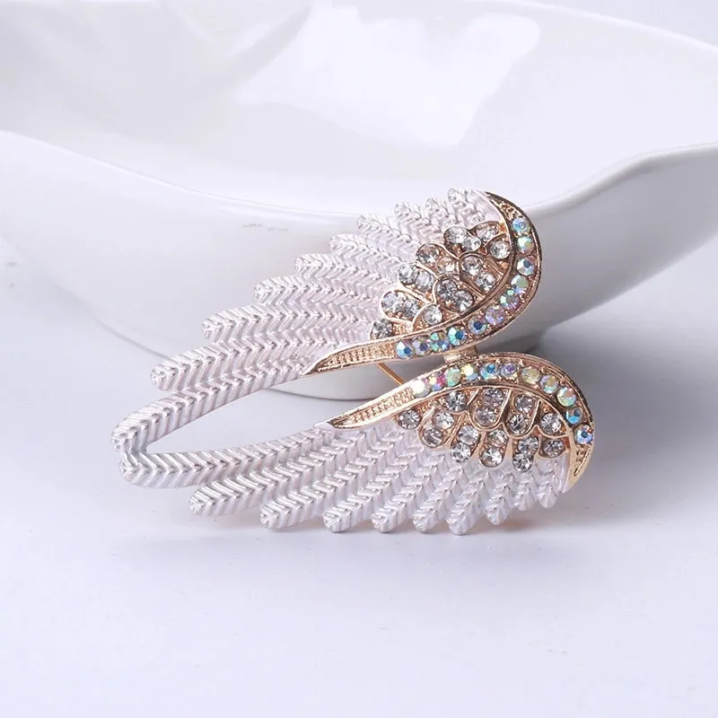 IG Style Modern Style Pin Wings Alloy Enamel Inlay Rhinestones Women'S Brooches