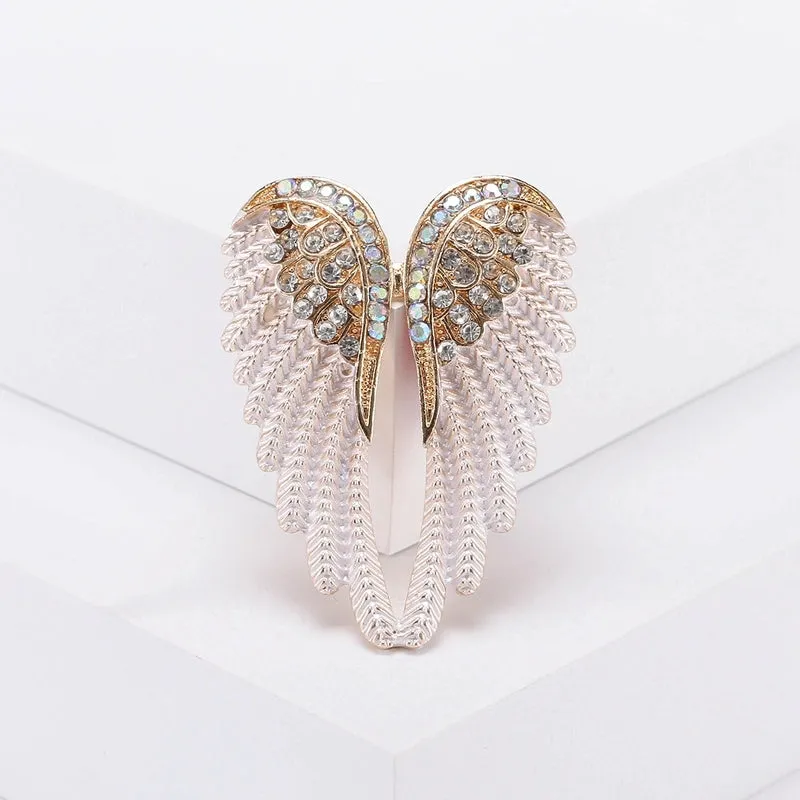 IG Style Modern Style Pin Wings Alloy Enamel Inlay Rhinestones Women'S Brooches