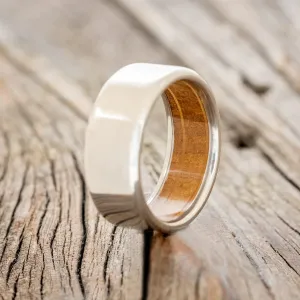 IRONWOOD LINED WEDDING BAND - TITANIUM - SIZE 11 1/2