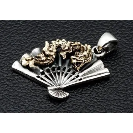 Japanese Dragon Fan Pendants