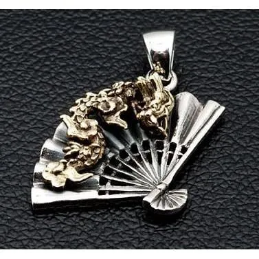 Japanese Dragon Fan Pendants